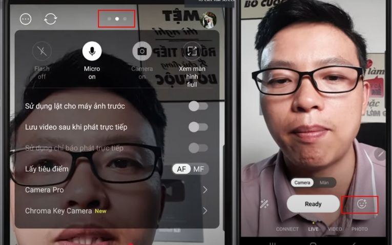 Bước 5: Tùy chỉnh trước khi bắt đầu livestream